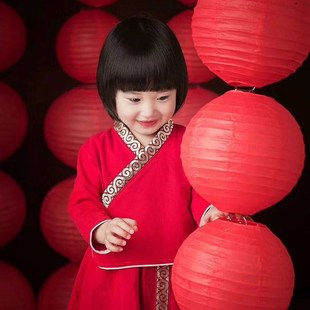 饰商场幼儿园场景布置道具 大红七彩色纸灯笼婚礼中秋国庆节气氛装