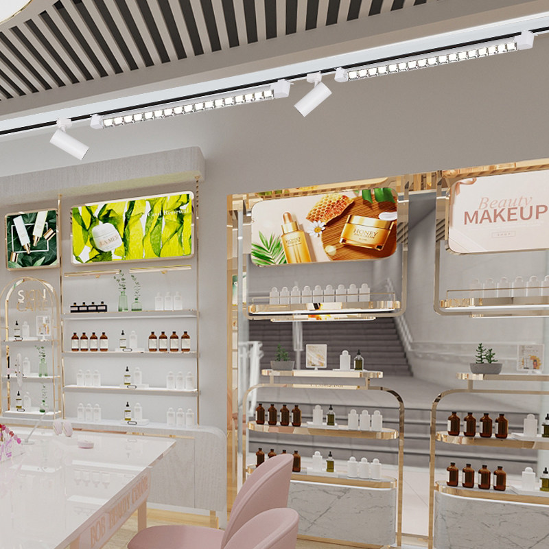 轨道射灯led格栅服装店聚光超市展厅展会照明打光商用条形导轨灯,家装灯饰光源,明装射灯,淘宝优惠券,粉丝福利购,淘宝优惠卷