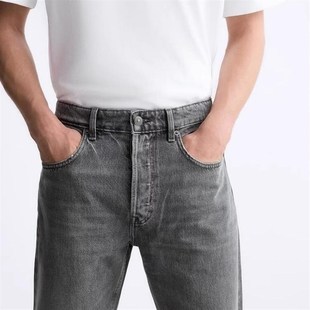 男装 新品 深灰色直筒水洗男士 休闲牛仔长裤 822 柜429 8062320 秋季