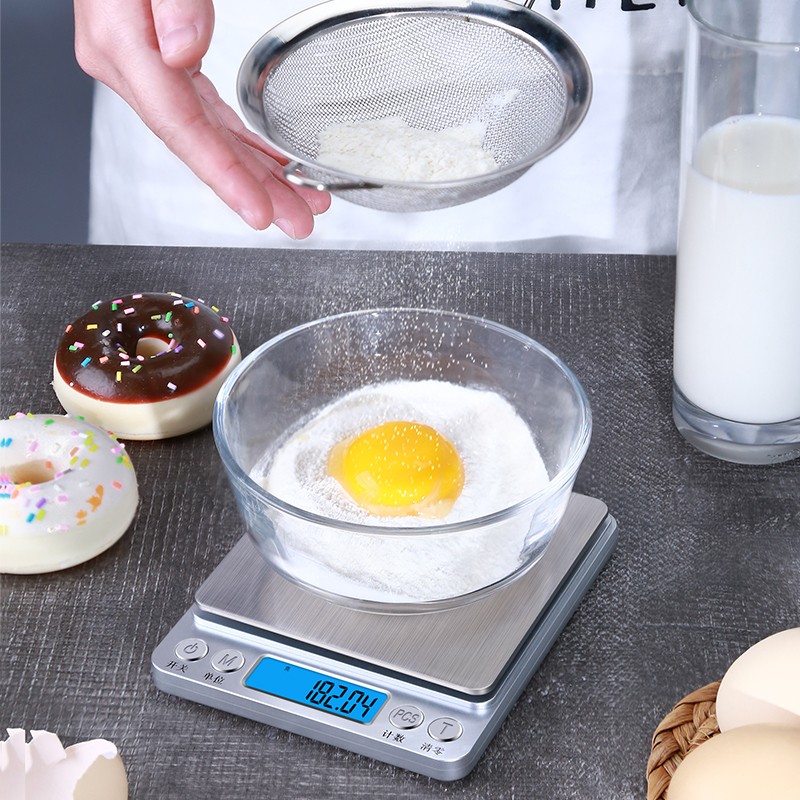 精准家用食物称厨房烘焙电子秤0.01g高精度小型健身卡路里克重称
