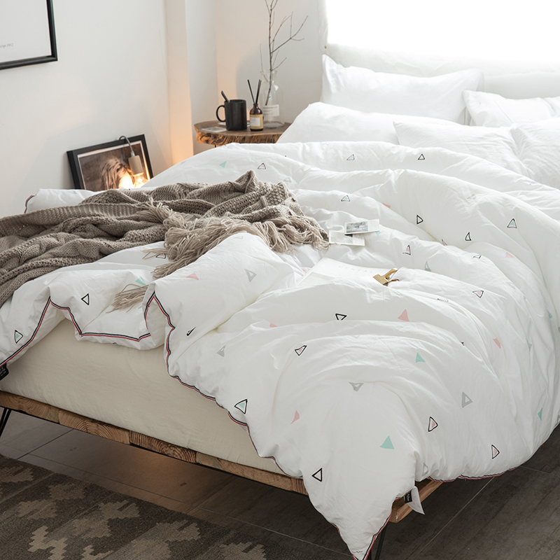 全棉被子冬被双人空调被纯棉学生宿舍棉被单人3/4斤春秋被可机洗