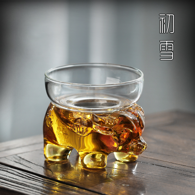 玻璃茶漏架托茶滤器不锈钢创意功夫茶具配件茶叶过滤网泡茶过滤器