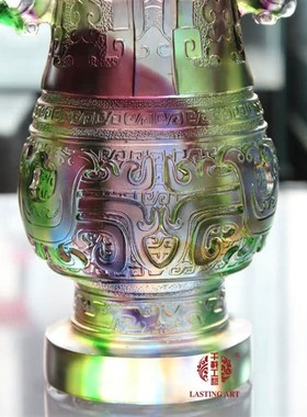 六合春 琉璃四季平安富贵大花瓶结婚家居摆件工艺礼品