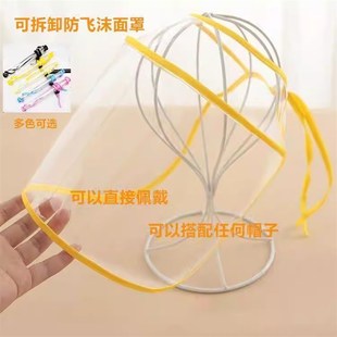 防雨面罩头戴式护眼挡防雨帽电动车骑行女遮防护帽透明全脸头罩潮