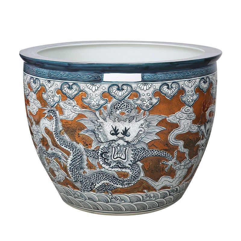 景德镇陶瓷大缸雕刻龙纹鱼缸中式家用客厅室外庭院荷花缸睡莲缸,宠物/宠物食品及用品,底柜/落地缸,淘宝优惠券,粉丝福利购,淘宝优惠卷