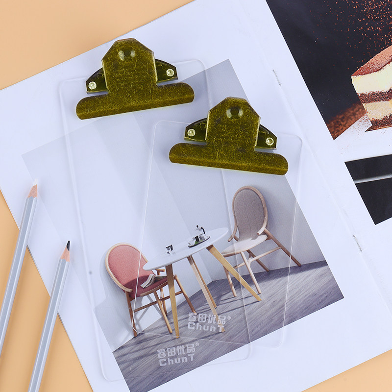 高透明写字板小票据文件夹板A6B6板夹学生用垫板便签夹餐厅菜单夹