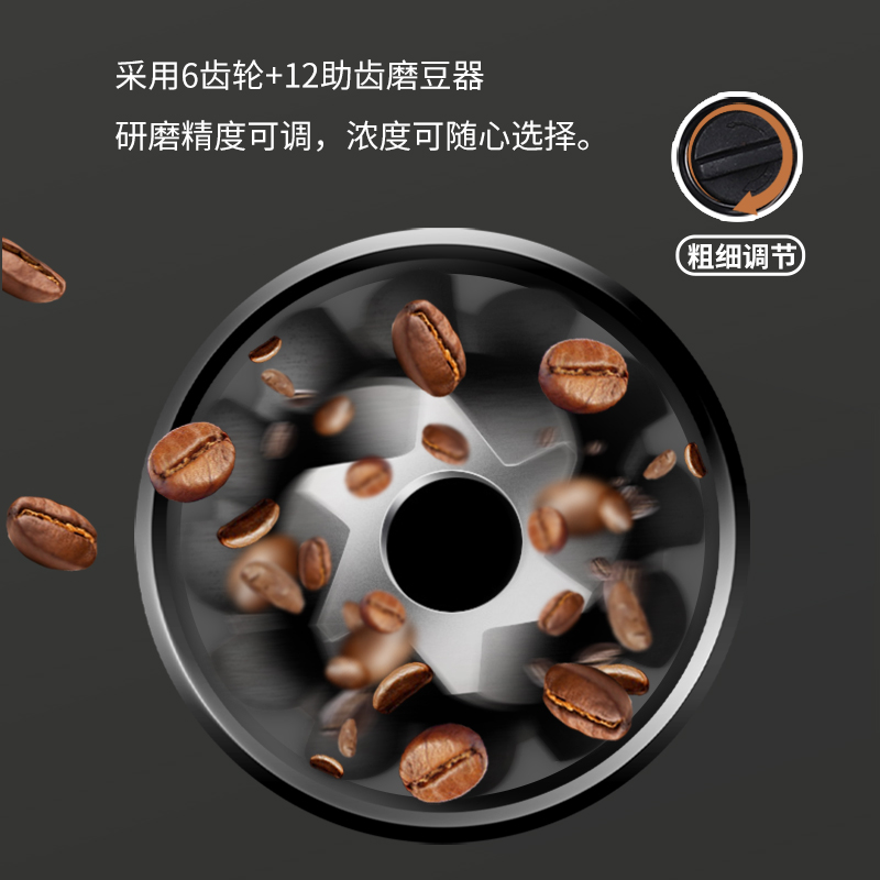 卡伦特全自动咖啡机一体家用办公室美式蒸汽意式现磨小型带奶泡X7
