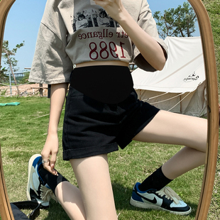 孕妇短裤夏季薄款外穿牛仔裤夏款小个子大L码阔腿裤子打底裤女夏