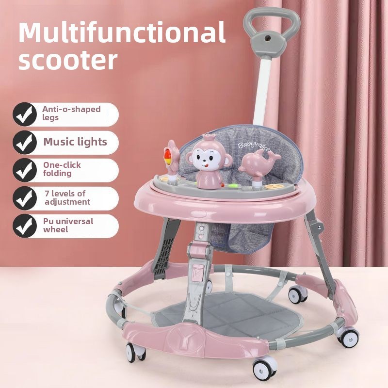 宝宝学步车,防o型腿,多功能,防侧翻,6-18个月宝宝坐推,学走,启动