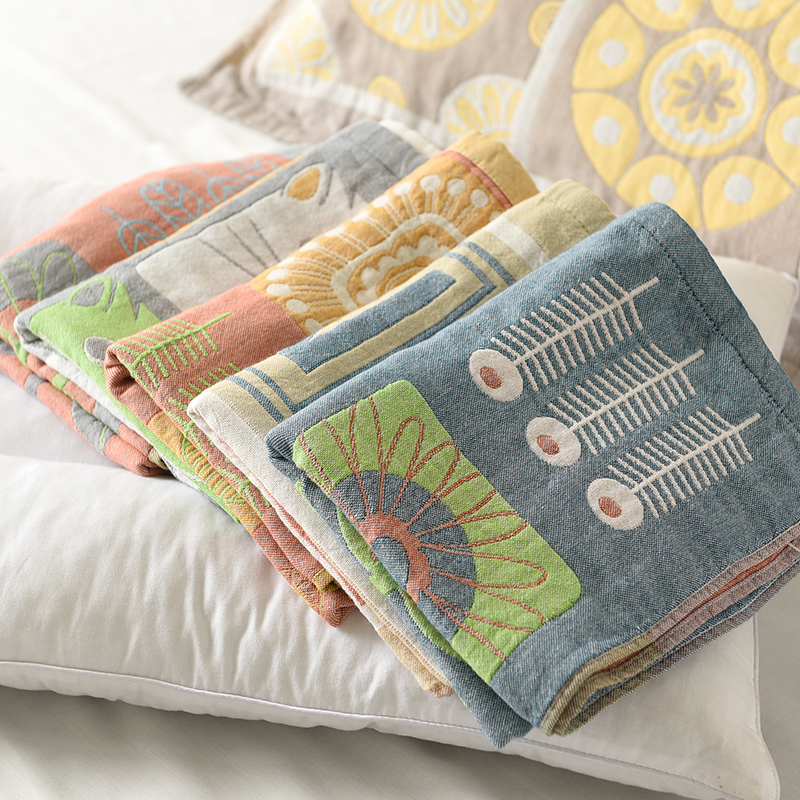 很软 客供剩g余面料 经过水洗 四层纱布枕巾 纯棉枕垫 一对装 日