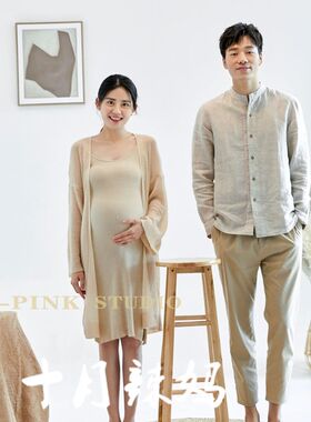 新款孕妇拍照情侣毛衣居家主题艺术夫妻影楼写真可爱个性时尚服装
