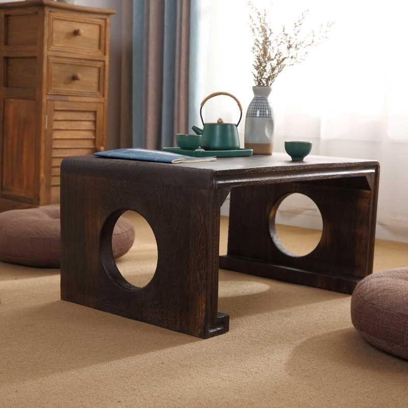 木质榻榻米桌子 日式茶桌 小炕A桌 桐木小茶桌 阳台飘窗矮桌小茶