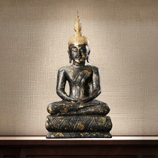 异丽泰国工艺品木雕佛祖佛头佛首摆件泰式 饰品 佛像释迦牟尼禅意装