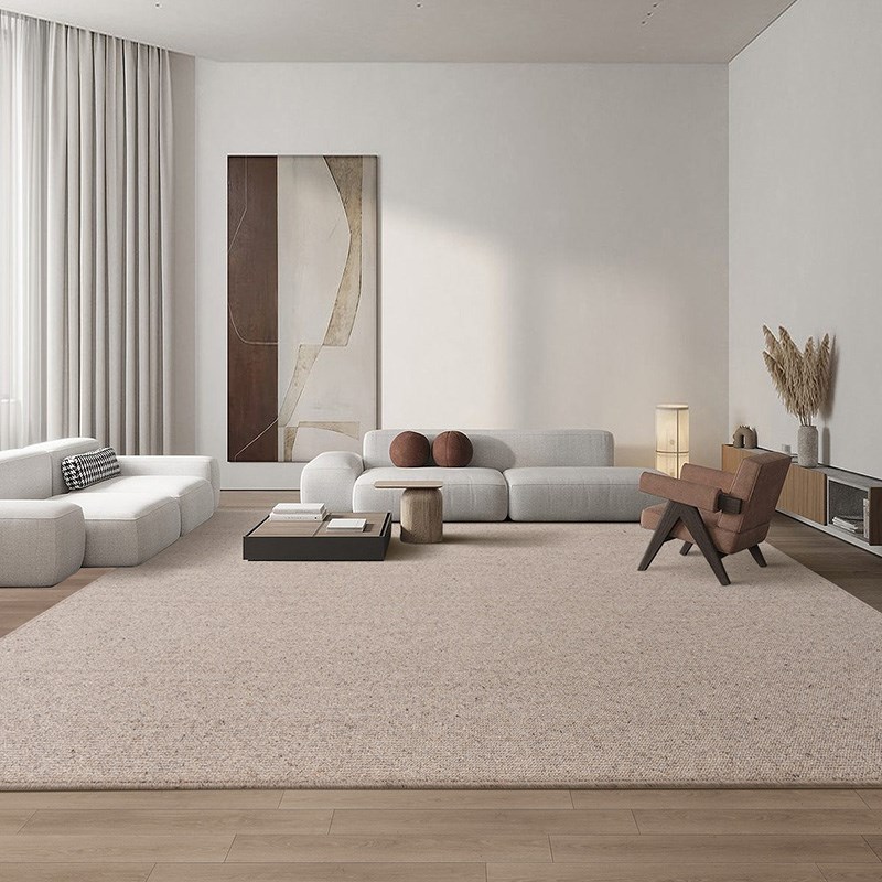 纯羊毛地毯客厅卧室100纯羊毛轻奢高级日式原木风素色高级感