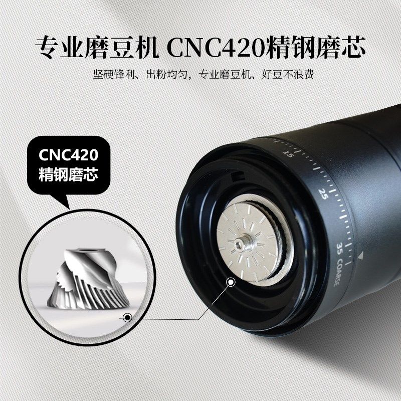 T-Colors电动外调磨豆机咖啡豆研磨机家用小型钢芯全自动磨粉机