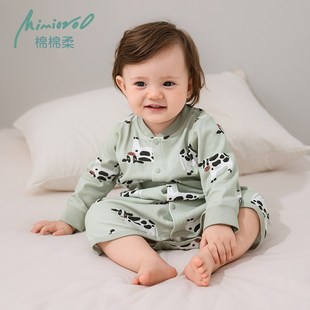 宝宝睡袍秋冬婴儿睡衣防踢睡袋纯棉a类男女婴幼儿睡裙宽松春秋款