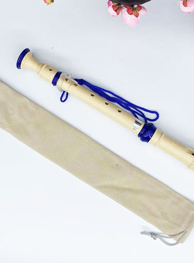 竖笛绒布套袋绒高音竖笛袋拉绳束口包装袋竖笛布套绒布袋37cmx7cm