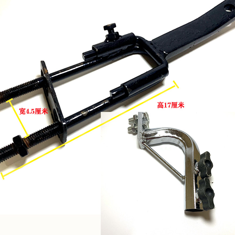 摩托车雨伞安装支架电动载重王三轮车雨伞架踏板车弯梁车伞架加粗