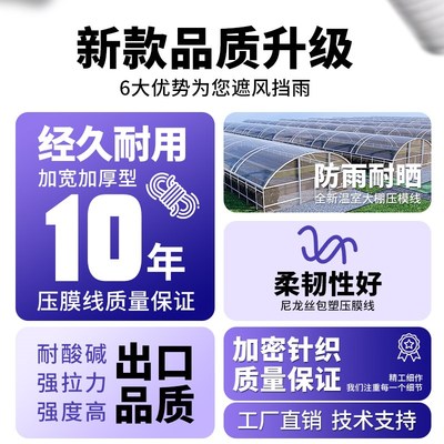 大棚专用压膜绳固定器地锚塑料紧绳器温室配件大全压膜线压膜绑带