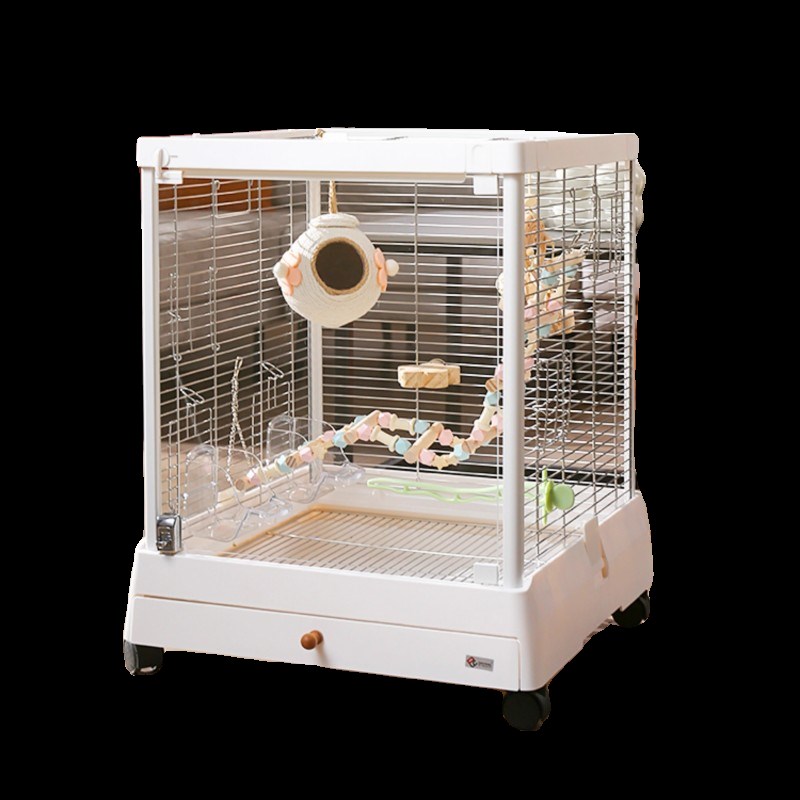 达洋304不锈钢鸟笼家用大号玻璃鹦鹉豪华别墅玄凤牡丹B5001