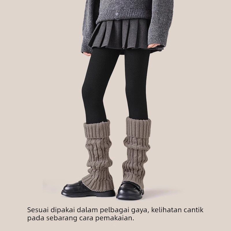 袜套打底裤女童加绒加厚冬季外穿灰色连裤袜女孩一体绒儿童打底袜