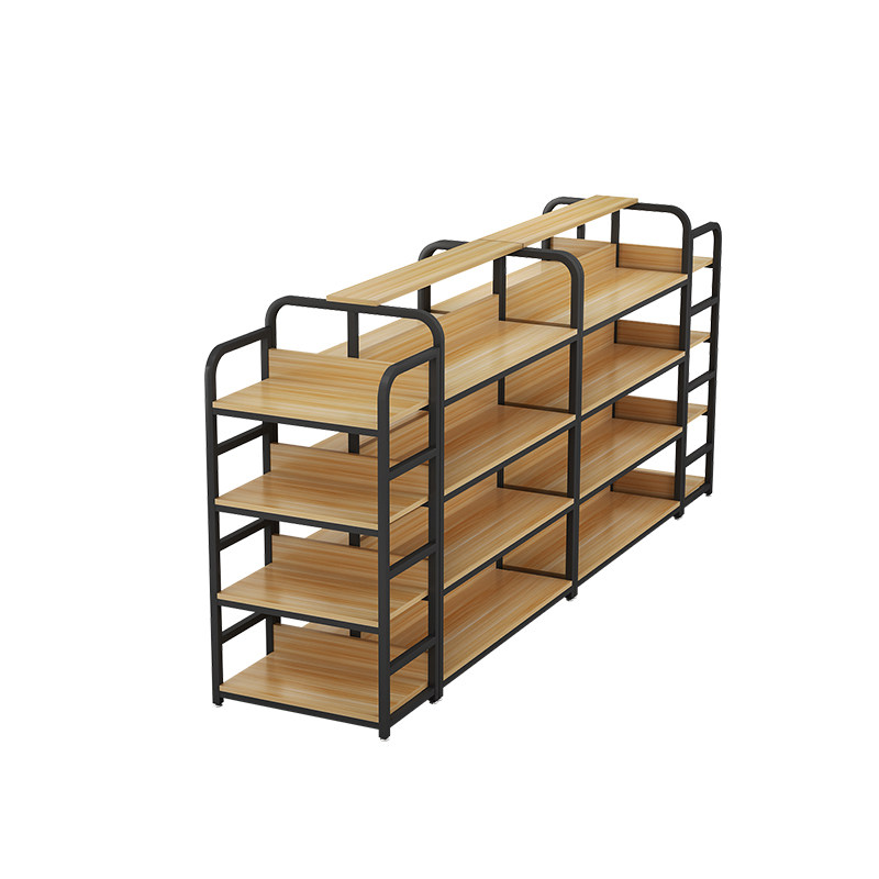 中岛柜双面超市货架文具展示台多层零食架化妆品展柜便利店展示架