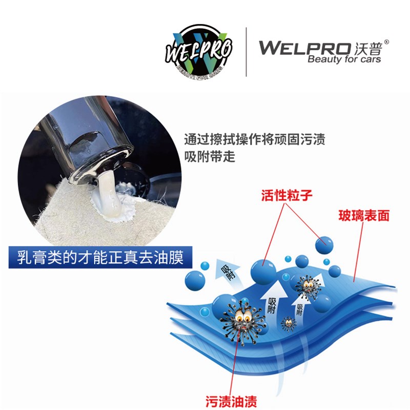 汽车玻璃油膜清洗剂汽车前挡风玻璃油膜去除膏油膜清洁剂防雾污垢