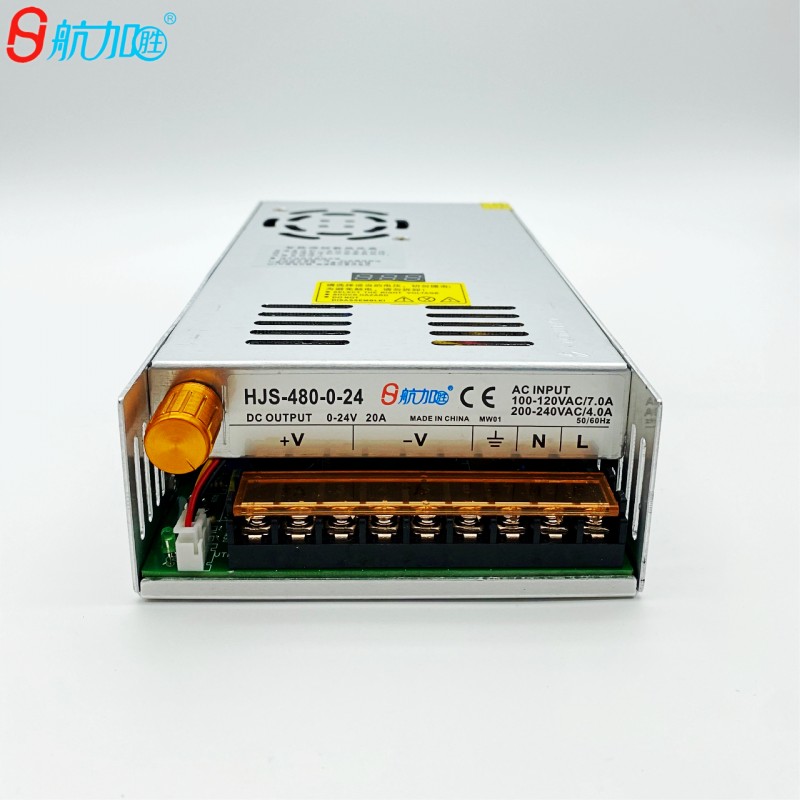 数显可调电源0-24V20A可调稳压直流480W开关电源航加HJS-480-0-24