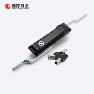 工业机柜锁黑色锁杆锁芯 鑫滦MS828配电箱锁连杆锁 高压柜天地锁