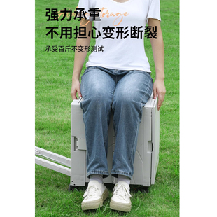 露营摆摊折叠桌收纳箱车载爬楼购物车拉杆箱桌 户外折叠箱桌可携式