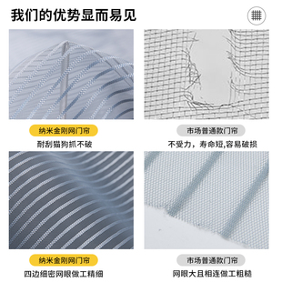 魔术贴门帘防蚊磁性纱窗纱门免打孔隔断帘家用金刚网通风大门沙窗