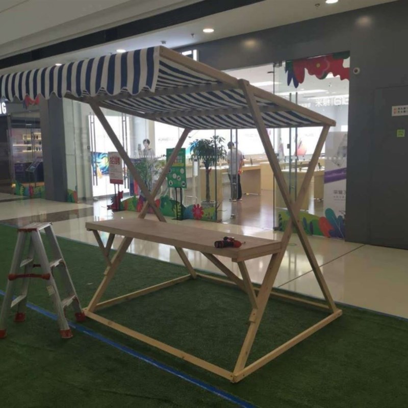 折叠摆摊移动集市摊位架展示架棚架商场促销台室外美食车广场创意