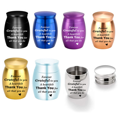 外贸热销宠物骨灰罐刻Forever Grateful to you 宠物纪念骨灰盒罐