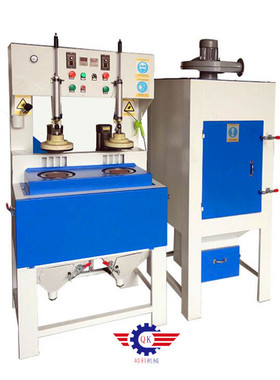 现货 QK-1080-2A双工位发热盘自动喷砂机直销供应干式喷砂机