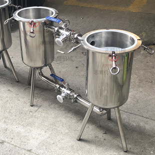 不锈钢食品级豆浆双联桶式过滤器 茶叶渣液固液分离双联过滤器