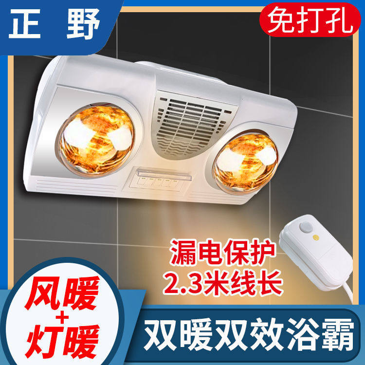浴霸壁挂式防爆护眼灯泡取暖风暖免打挂壁浴室挂墙式灯暖