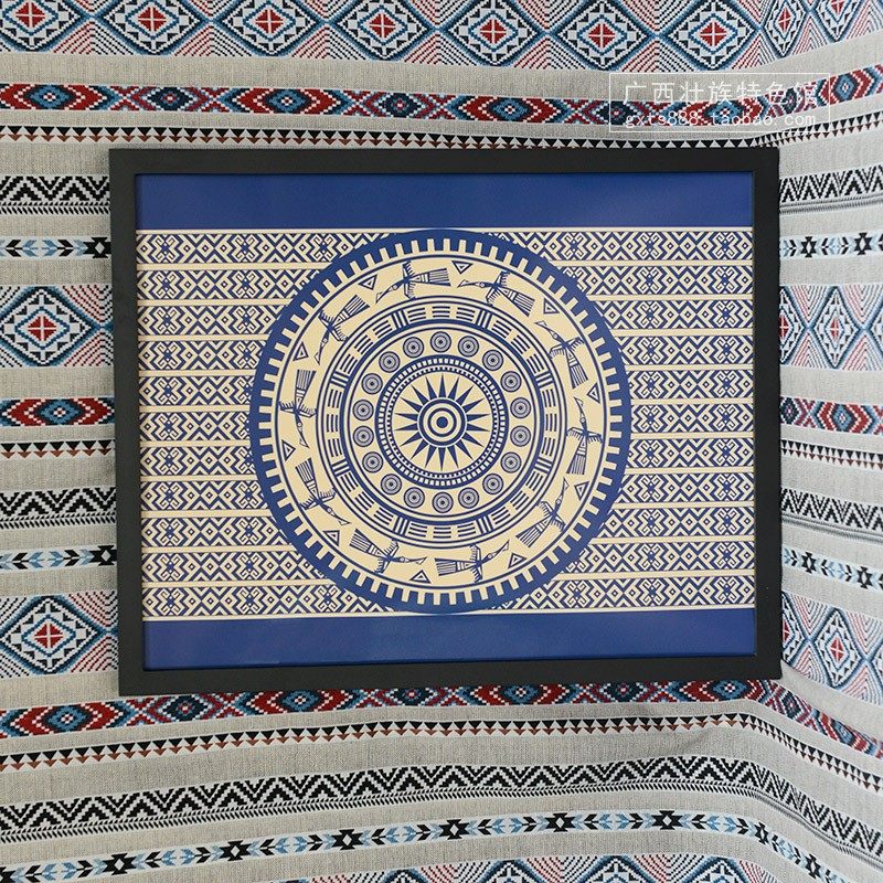 广西民族特色装饰壁画 壮族铜鼓挂画 办公室酒吧客栈酒楼装饰画,特色手工艺,壮锦,淘宝优惠券,粉丝福利购,淘宝优惠卷