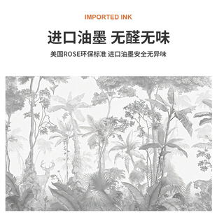 环保无缝墙布现代壁纸客厅卧室沙发电视背景墙法式定制壁画