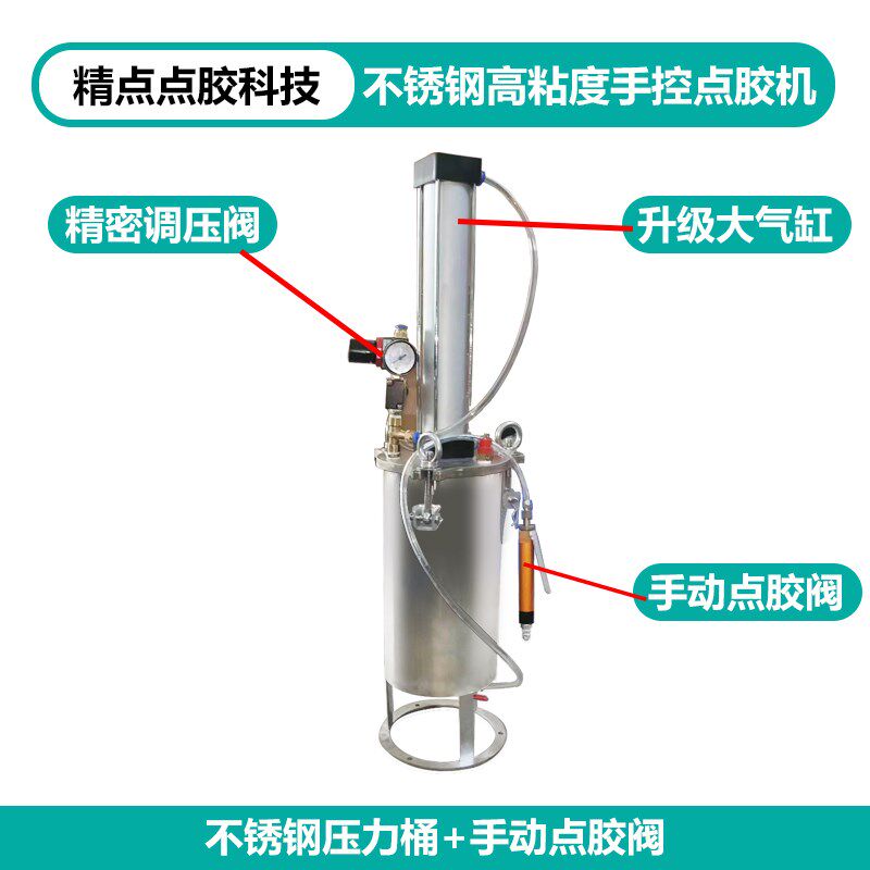 手动按压高粘度活塞式点胶机 硅胶玻璃胶环氧树脂调大小带针头