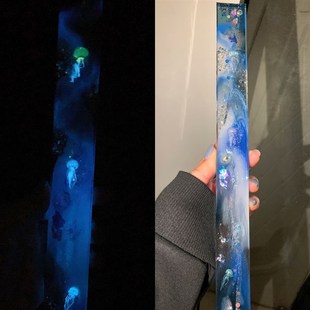 酒酒定制流沙麻将牌尺di卡通爱 流麻戒尺 滴胶戒尺 镇尺