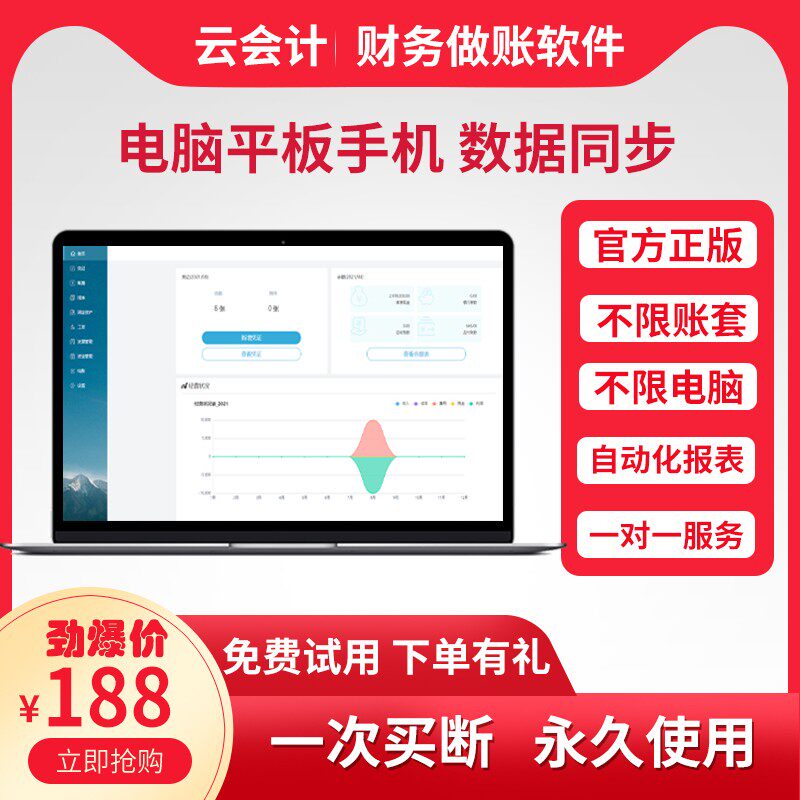 财务软件网页单小企业出纳报表格代理做账系统云会计记账