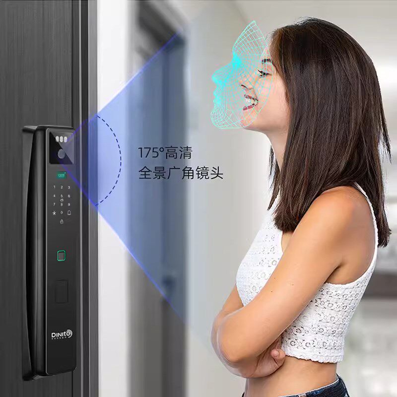 成都入户防盗门智能锁掌静脉D人脸识别三摄像头动监控动呼叫