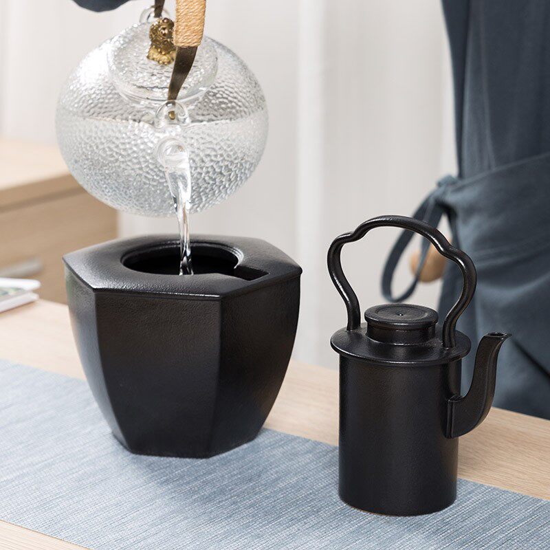温酒器烫酒壶黑酒具装仿宋暖热黄酒温酒壶两件