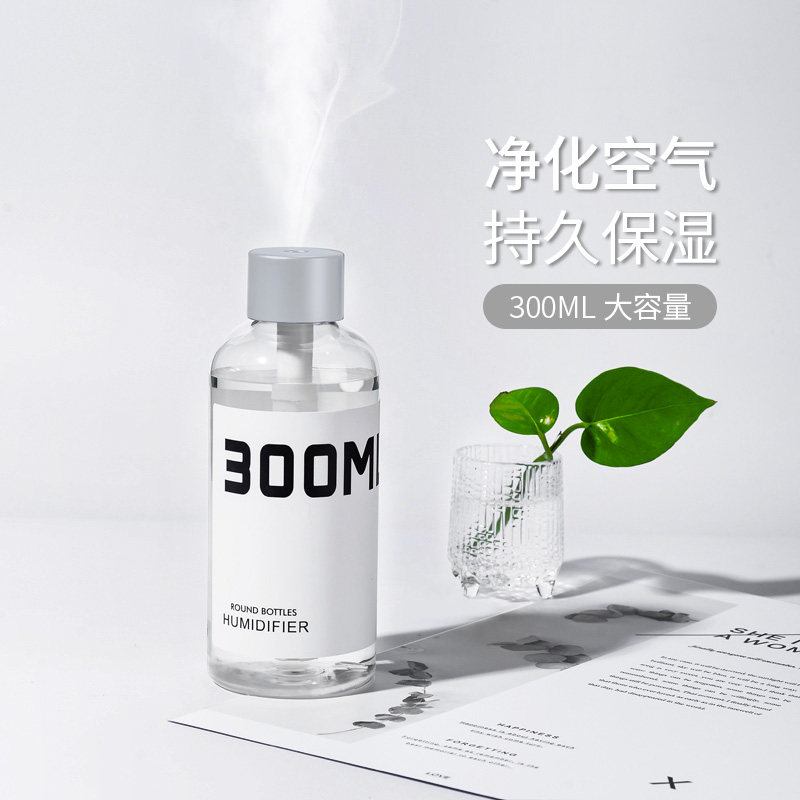 矿泉水瓶USB车载加湿器迷你小办公室家用静音喷雾便携式创意礼品