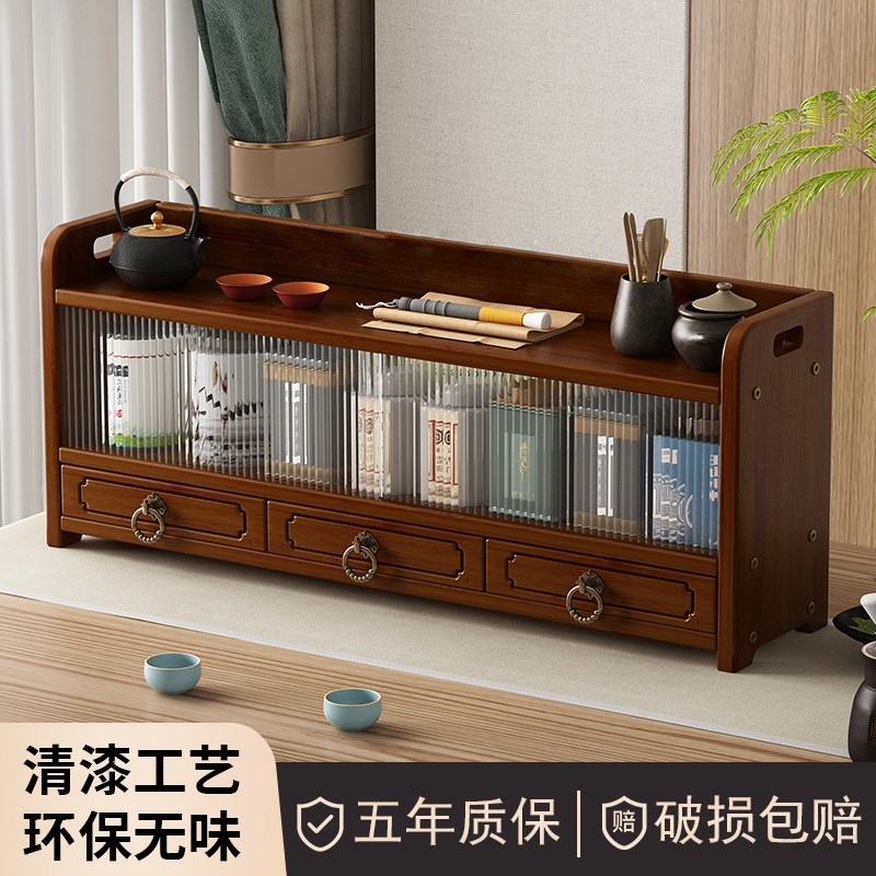 新博古架非实木茶桌茶具办公室小型紫砂壶摆放架子