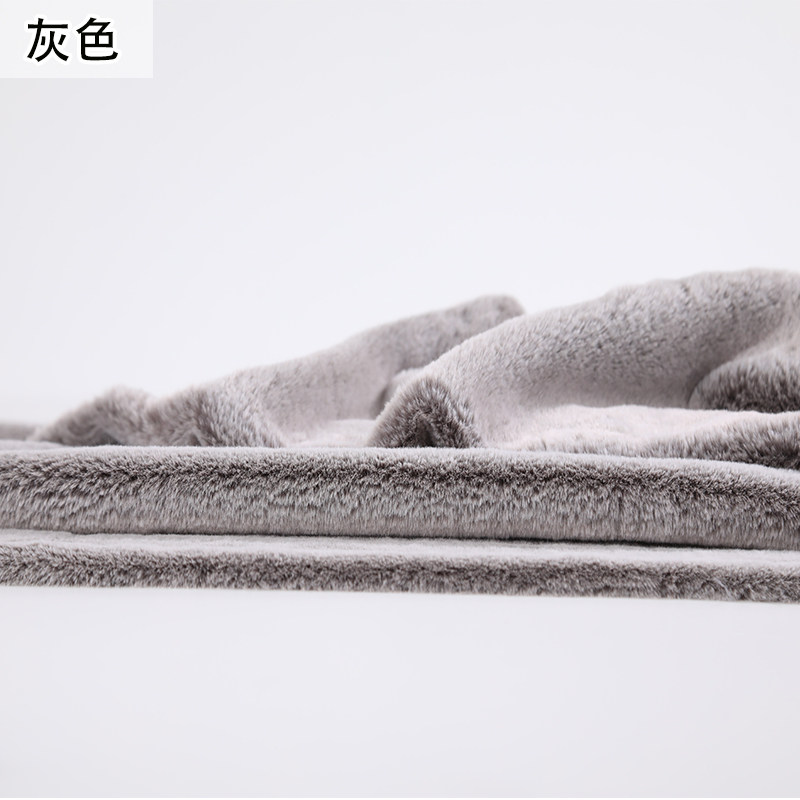高档染尖仿獭兔毛布料皮草外毛领马甲耳罩领沙发垫面料手工diy