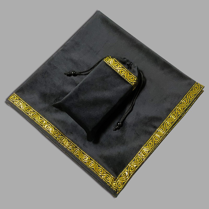 白银塔罗牌桌布加厚天鹅绒桌布 塔罗牌袋 OH卡神谕卡桌游配件