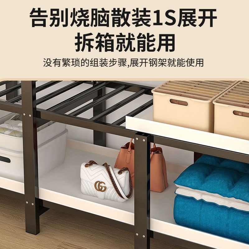 一体式免安装折叠布家用卧室出租房结实耐用金属衣橱