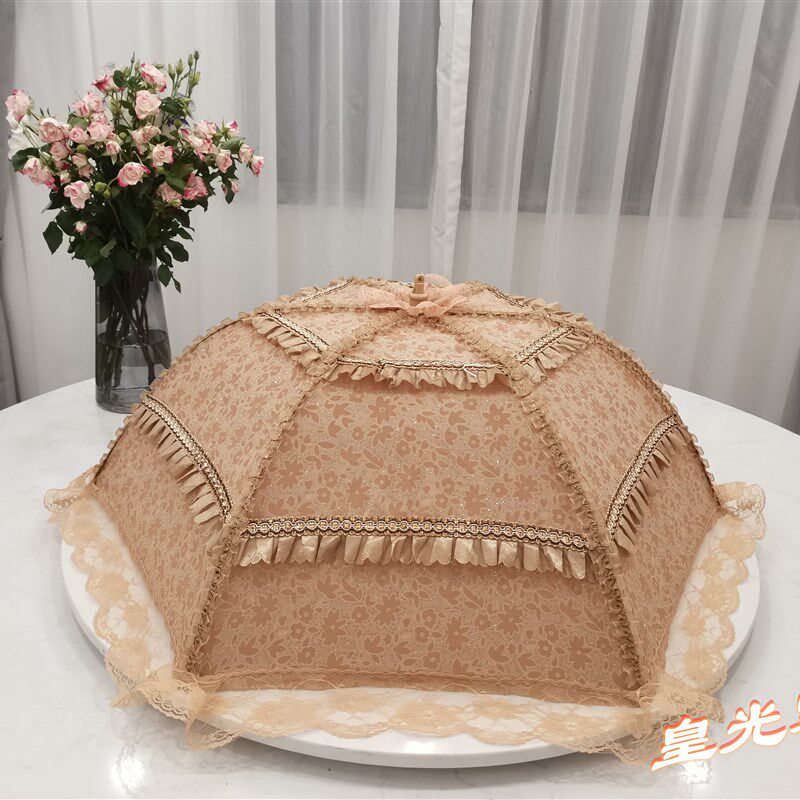 饭菜罩 蕾丝餐桌罩食物食品碗菜伞 防蝇罩子饭桌菜盖