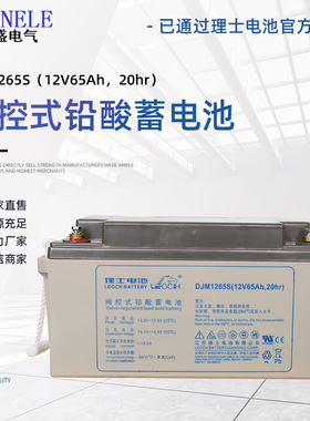 厂家供应阀控式铅酸蓄电池 DJM1265S 12V65Ah 20hr理士蓄电池